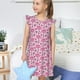 thumbnail image 4 of Balery Cute Watermelon Flamingo Camisón de princesa para niñas, pijama de algodón con mangas abullonadas, suave y bonito.-XX-Large, 4 of 6