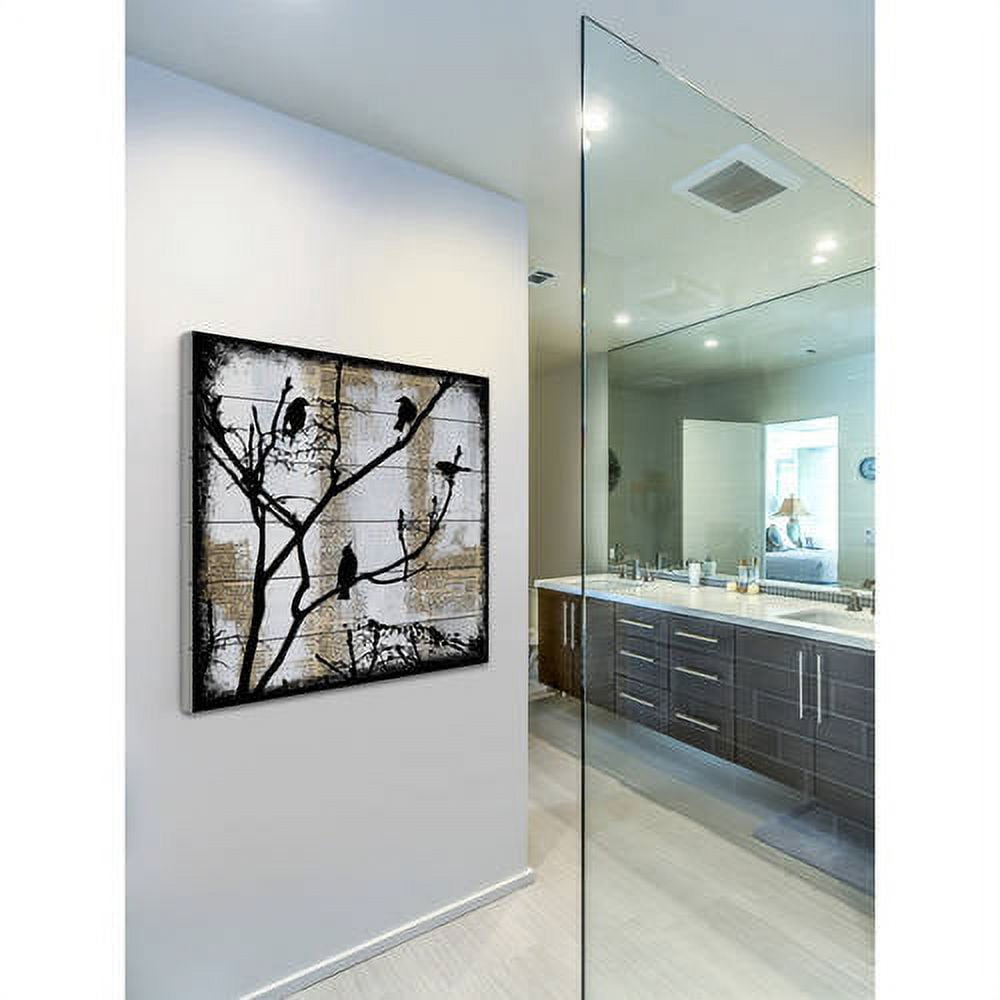 Marmont Hill "Bird Committee" by Vicki Butler Painting Print on White Wood