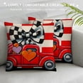 thumbnail image 3 of Nawypu  Valentine's Day Pillow Covers Black and White Buffalo Plaids Polka Dot Red Heart with Bow Truck Love Anniversary Wedding Decoration Cushion Covers for Sofa Couch, 3 of 5