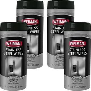 Lot of 2 Weiman Stainless Steel Wipes ☆30 - 7" x 8" Wipes Per  Package☆