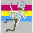thumbnail image 2 of Women's Rick And Morty Pansexual Flag Rick  Graphic Tee Athletic Heather Small, 2 of 4