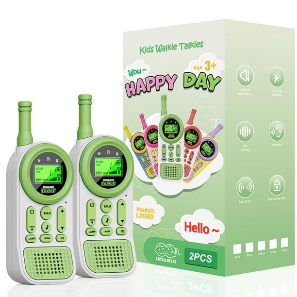 Walkie Talkies Ptnerbeh Kids, alcance de 3 millas, 22 canales