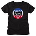 thumbnail image 1 of Ferris T-Shirt Noir pour Femmes Butler's Day Off Save Ferris, 1 of 2