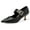 black, variant on Womens Kitten Heels Mary Jane Shoes Closed Pointed Toe Dress Shoes Buckle Work Office Pump Shoes