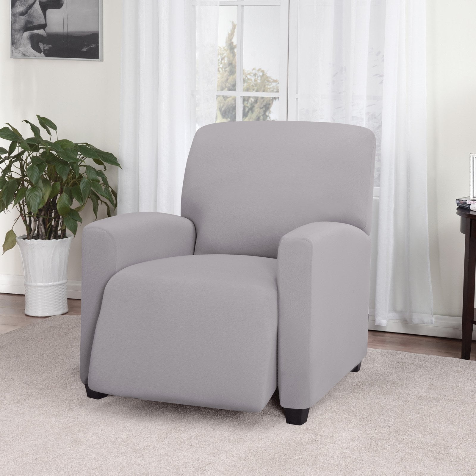 Jersey Large Recliner Slipcover Pink Floral