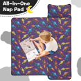 thumbnail image 4 of Monster Cartoon Truck Black Pattern Teens Toddler Nap Mat with Pillow, Sleeping Mat Bag for Preschool Daycare 60"x20", 4 of 6