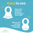 thumbnail image 4 of KinderSense Disposable Baby Bibs 60 per Pack, Absorbent and Leakproof, Travel Bibs for Boys & Girls, 4 of 6