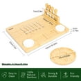 thumbnail image 2 of Large Bamboo Cheese Board Set, Charcuterie Boards Gift Set, House Warming Gifts, Wedding Gifts for Couple, Bridal Shower Gifts, Valentines Day Gifts, 2 of 5