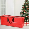 thumbnail image 4 of DOLITY Christmas Tree Storage Bag Organizer Heavy Duty Christmas Tree Decoration Zipper Red Large, 4 of 9