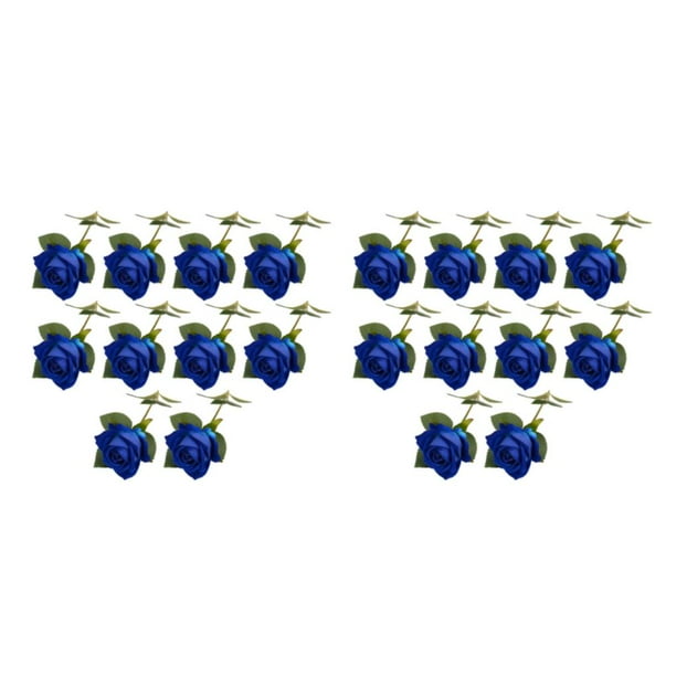 Ramo de novia Naiovety 10 piezas decoración de rosas plástico azul 2Conjunto