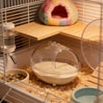 thumbnail image 4 of Casa de baño de arena pequeña transparente con forma de dinosaurio y puerta lateral para hámsteres, jerbos, ratones y mascotas enanas, 17x12.2x10 cm, 4 of 7