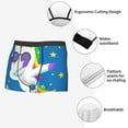 thumbnail image 6 of Balery Cool Unicorn Star Golden Men's Boxer Briefs, Soft and Breathable Cotton Underwear with nylon Waistband-X-Large, 6 of 9