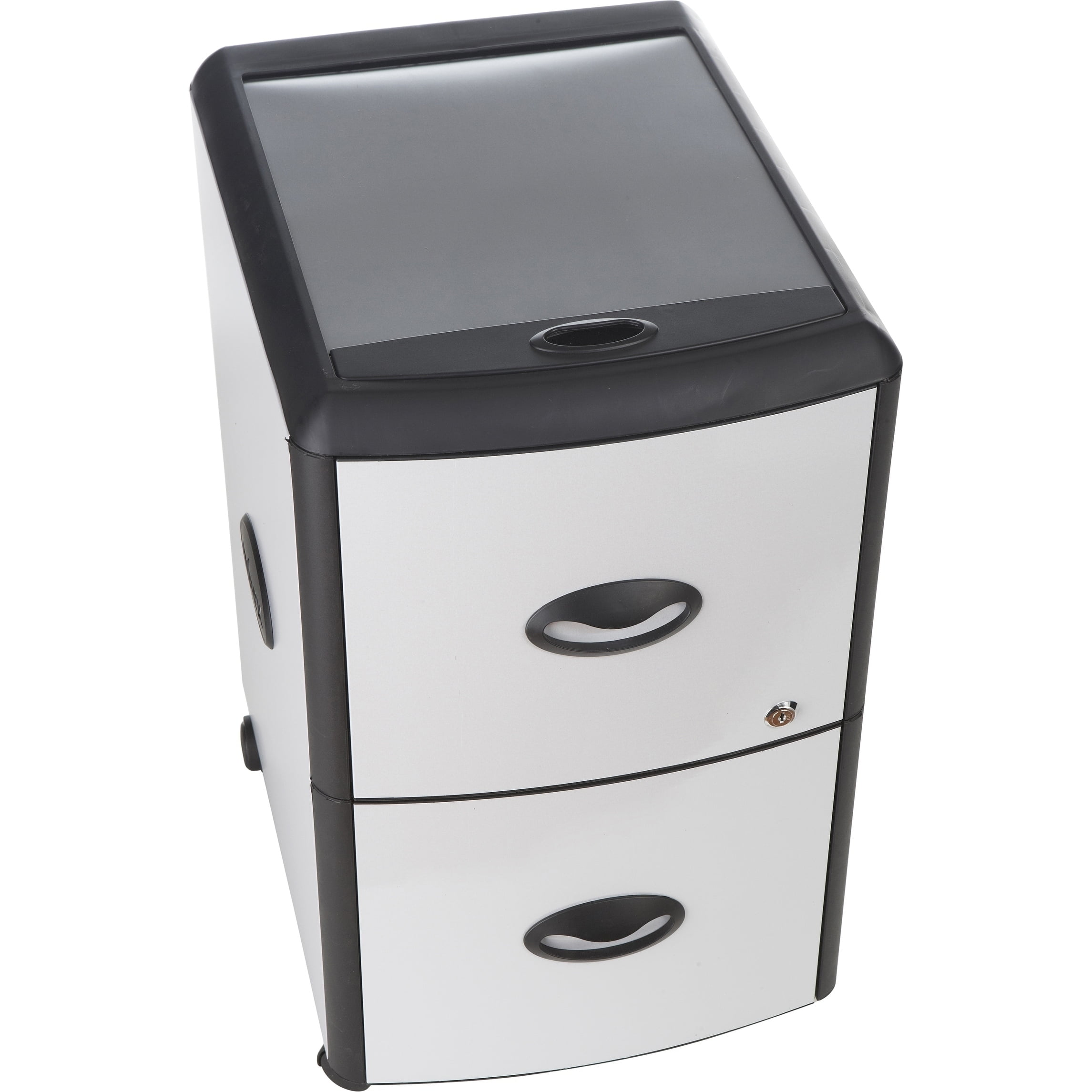 Storex 2 Drawer Mobile File Cabinet With Lock 19 X 15 X 23 Inches 61352u01c Metal Accent Panels Furniture Home Office Furniture