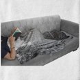 thumbnail image 6 of China Soft Flannel Fleece Throw Blanket, Black and White Panorama of Traditional Landmark Cultural Ruins Image, Cozy Plush for Indoor and Outdoor Use, 50" x 70", Grey, by Ambesonne, 6 of 6