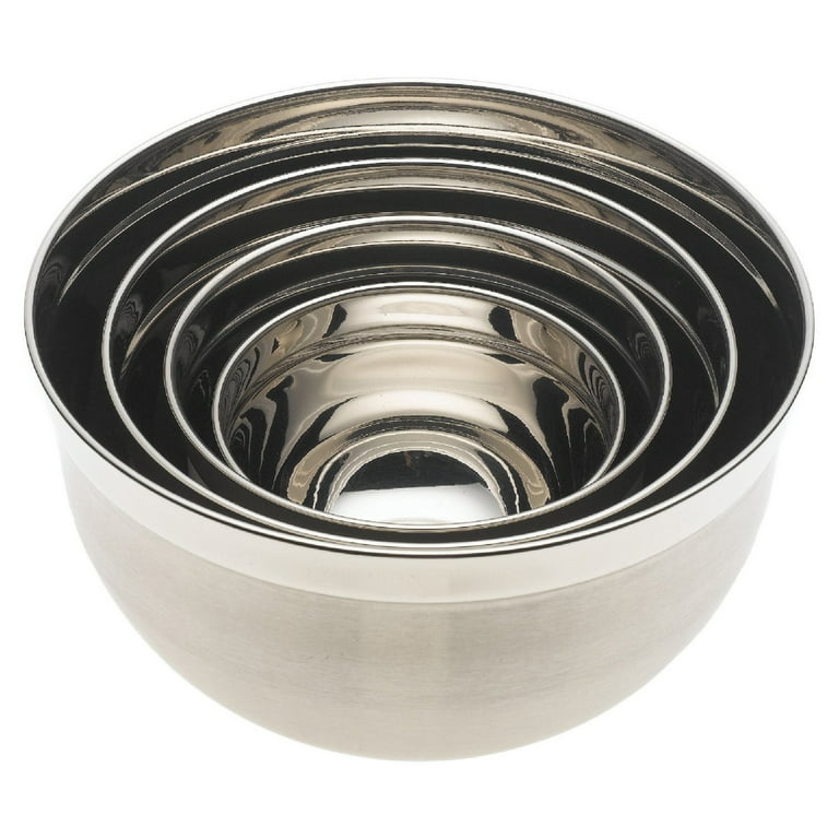 YBM Home Premium Heavy Gauge Stainless Steel Mixing Bowls - Set of 4,  Nested Bowls of 3 Qt, 5 Qt, 6.5 Qt, 10 Qt 