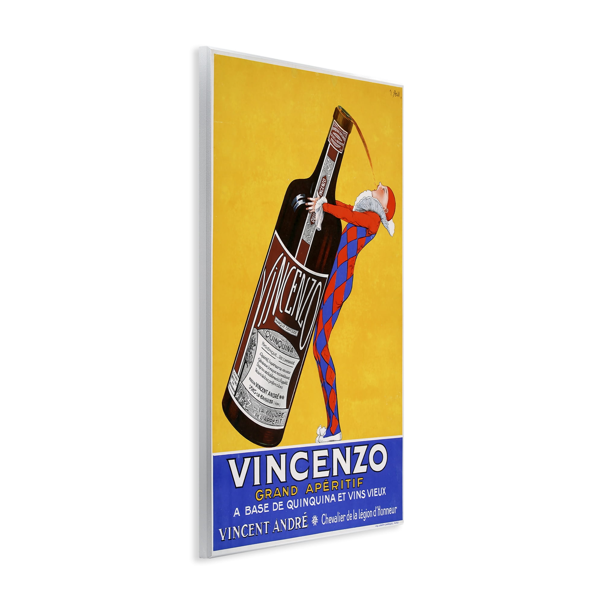 Stupell Industries Vincenzo Vintage Wine Wall Plaque Art, design by Vintage Posters