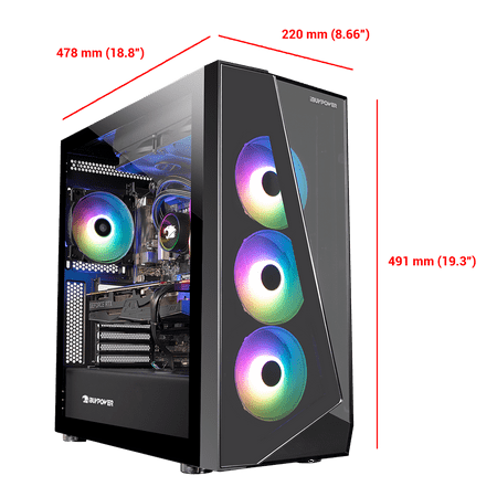 iBUYPOWER - Slate MR Gaming Desktop - Intel i7-12700KF - 16GB Memory - NVIDIA GeForce RTX 3070 Ti 8GB - 1TB SSD