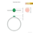 thumbnail image 6 of ANGARA Natural Classic Solitaire Oval Emerald Promise Ring in 14K White Gold for Women (Size-5x4mm) | May Birthstone, Birthday, Anniversary, Jewelry Gift for Women | Natural Emerald Ring, 6 of 10