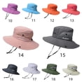 thumbnail image 3 of Women's Ponytail Sun Hat UV Protection Adjustable Foldable Mesh Wide Brim Colorblock Fishing Hat Cheap and fine, 3 of 4