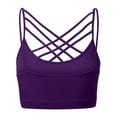 thumbnail image 3 of Women's Novelty Bras Seamless Triple Criss-Cross Front Bralette Sports Bra (No Pad), 3 of 4