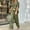 Army Green, variant on Ahabrexf Short for Women Casual Summer, Fashion Short Sleeve Solid Color Trousers 2-Pc Suit