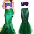 thumbnail image 1 of Gupgi Robe pour Femmes Mermaid Halloween Fête Cosplay Costume Gilet Jupe Longue, 1 of 8