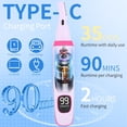 thumbnail image 2 of 2 in 1 Nose and Ear Hair Trimmer with LED Display, Rechargeable Electric Nasal Clipper for Men & Women, Eyebrow Facial Removal Dual-Edge Blades, Easy to Clean, 2 of 5