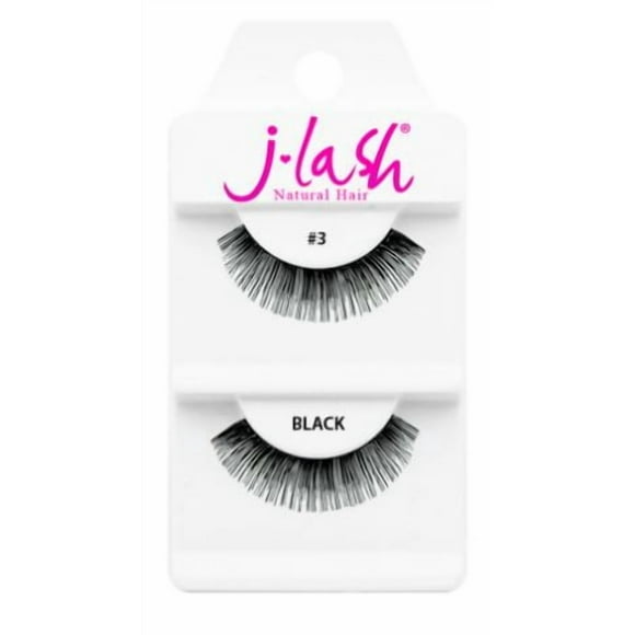 Pestañas postizas J Lash Daily #3 negras reutilizables hechas a mano