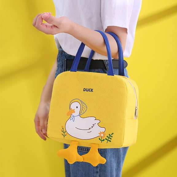 Huayishang Lunch Box for Women Family Lunch Bag Lunch Bag Insulation Fresh Lunch Box Bag, Kitchen Essentials Clearance Sale Yellow