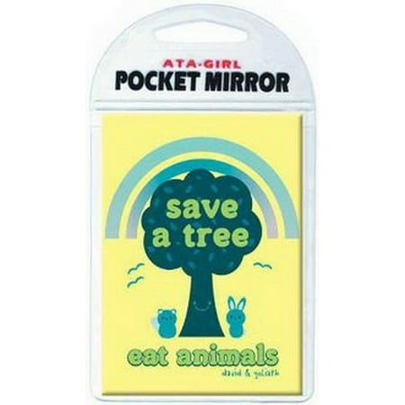 Mirrored Animal - David and Goliath Save Tree Eat Animals Pocket Mirror 50660