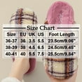 thumbnail image 3 of Viluyesy Womens and Mens Fuzzy Slippers, Cozy Soft Closed Toe Retro Checkered Slip-On Bedroom Indoor Slippers Purple, 3 of 9