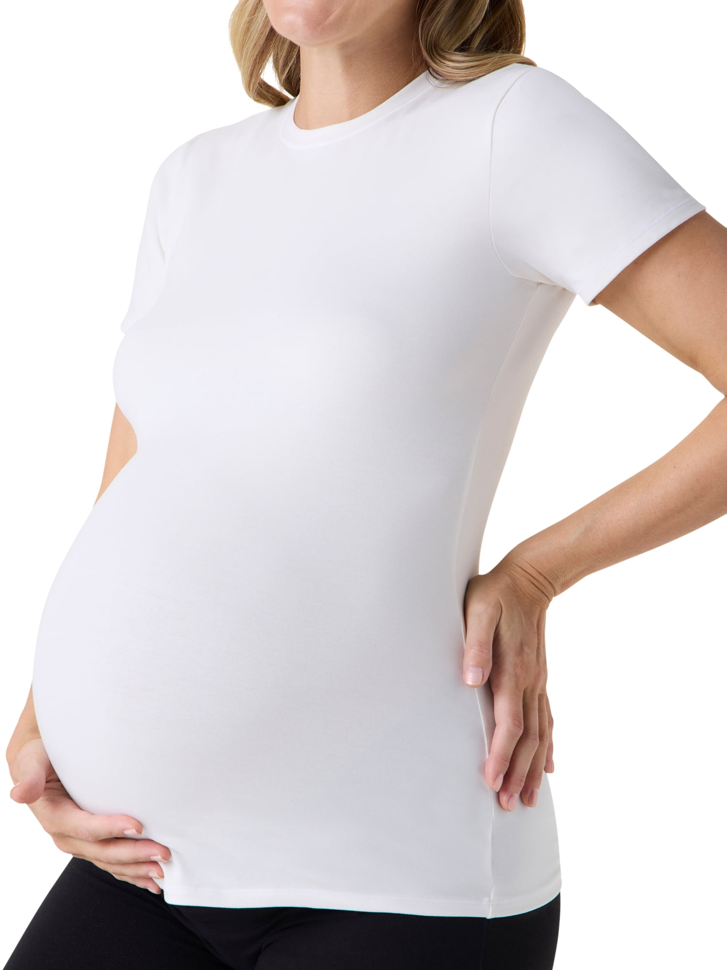 Ingrid & Isabel For Every Belly Women's Maternity Cotton Jersey Short Sleeve Shirt, Sizes S-XXXL