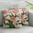 thumbnail image 3 of GOSMITH  Decorative Throw Pillow Cover Farmhouse Floral Floor Pillowcase for Couch Living Room Sofa Bed,Pink Tulip, 3 of 5