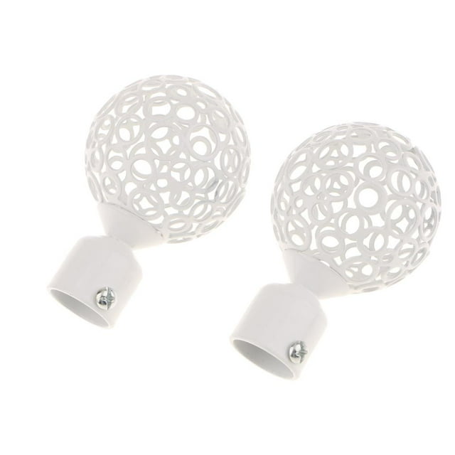 Abbracc Supports de Tringle à Rideaux Embouts de Tringle à Rideaux 22mm 1 Type 1 - Blanc