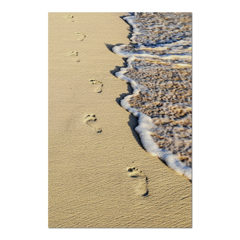 Footprints in Sand (20x30 Premium 1000 Piece Jigsaw Puzzle, Made in USA ...