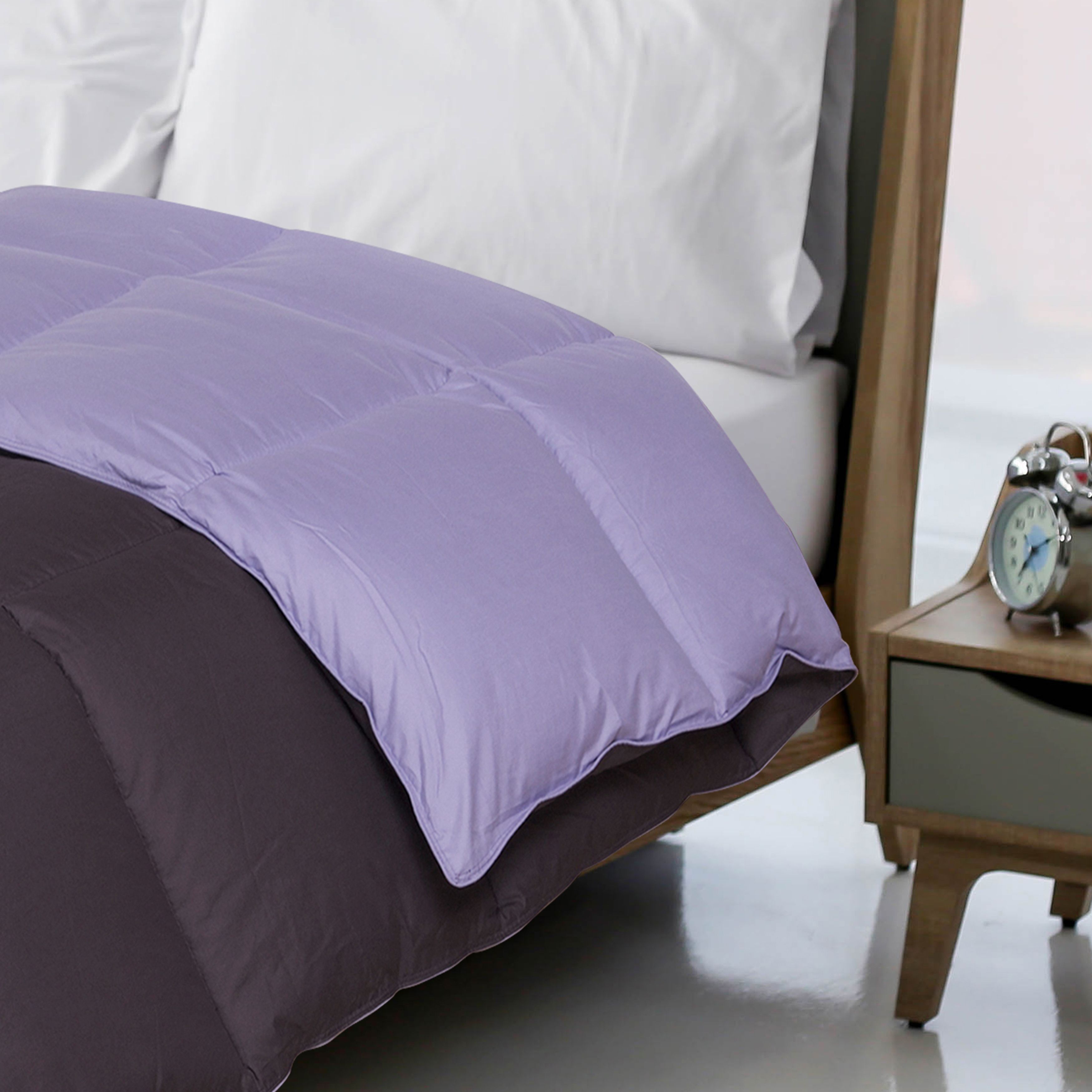 Superior Down Alternative Reversible Comforter, King, Plum/ Lilac - image 3 of 4