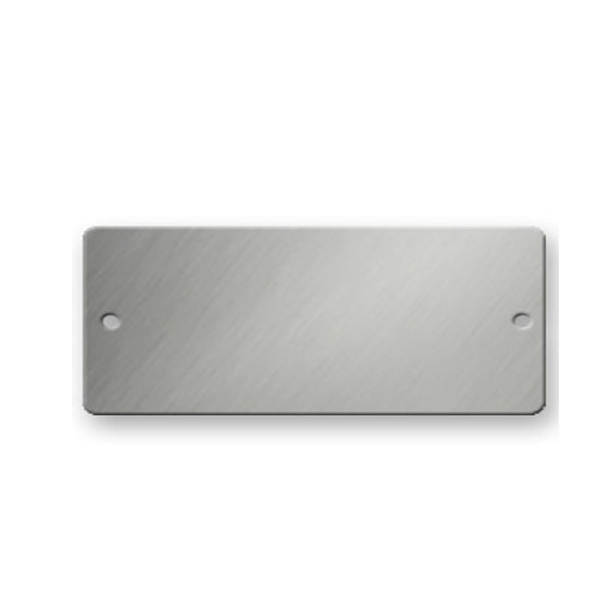 1-1/2 x 3/4 Aluminum Tags Silver Blank Rectangle