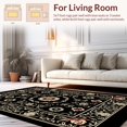 thumbnail image 2 of ODIKA 3'x5' Machine Washable Non-Slip Area Rug, Timeless Countryside Heritage High Traffic Rug, Black, 297736, 2 of 7