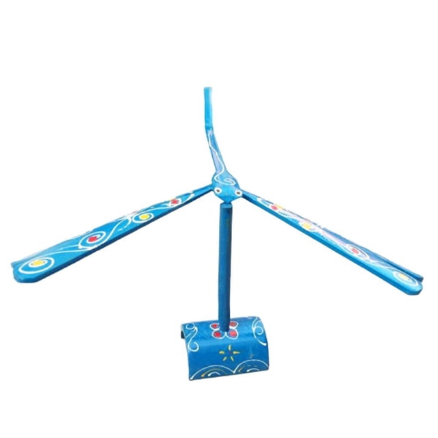 Milisten 1PC Kids Balance Toy Bamboo Dragonfly Toy Educational Prop Science Display Model with Holder for Kids Children Blue