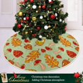 thumbnail image 6 of FMSHPON Autumn Mushrooms Leaves Xmas Christmas Tree Skirt Stand Mat for Holiday Party Decoration Indoor Outdoor 36 inches, 6 of 6
