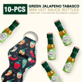 thumbnail image 3 of Green Tabasco Sauce Original, Heat On-The-Go, 10 Green Tabasco Green Pepper Sauce with Keychain, Zesty Green Pepper Hot Sauce Packets, 3 of 6