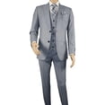 thumbnail image 2 of Men Suit BERLUSCONI Turkey 100% Italian Wool Super 180's 3pc Vested #Ber7 Sky, 2 of 7
