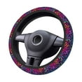 thumbnail image 3 of DouZhe Rainbow Leopard Print Neon Animal Prints Steering Wheel Cover, Universal 15 inch Anti-Slip Odorless Elastic Car Steering Wheels Cover for Women Men, 3 of 7