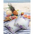 thumbnail image 3 of Pack of 2 Outdoor Pillow Covers, Rose Flower Purple Pink Waterproof Square Throw Pillowcase Cushion Decorative Pillow Covers for Couch Patio Tent, 20x20 in, 3 of 6
