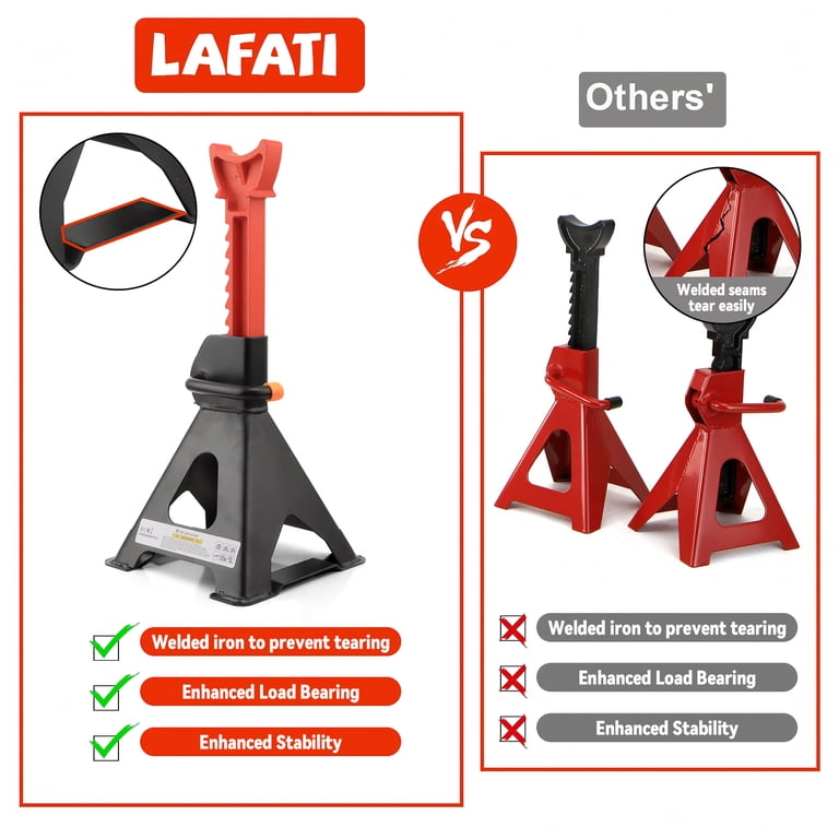 Lafati Jack Stands, 2 Ton Capacity, 2-Pack photo 5