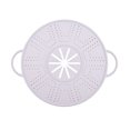 thumbnail image 1 of Hioecau Anti-spill Lid Silicone High Temperature Resistant Reusable Kitchen Cover with Anti-scald Handrails Steam Hole Design Foldable Steamer Rack, 1 of 8