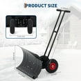 thumbnail image 2 of Twister.CK Pelle à Neige de 30 Pouces avec Roues, Pelle Pousse-Neige Ergonomique avec Déneigement, Poignée à Angle et Hauteur Réglables, pour Entrée, Trottoir, Noir, 2 of 8