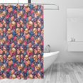 thumbnail image 2 of Rateoe Skull colorful daisy Shower Curtain - Fancy Bathroom Shower Curtain Sets - Waterproof Shower Curtain with Hooks with 12 Plastic Hooks 72x72 Inches, 2 of 5