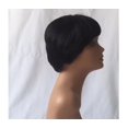 thumbnail image 4 of Peluca europea y americana, conjunto de cabello para damas, peluca de pelo rizado corto parcial negro, peluca de fibra química para damas JM, 4 of 5