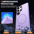 thumbnail image 3 of Entronix Heavy Duty Case For Galaxy S24 Ultra, Translucent Matte Back, Magnetic Sturdy Case, Purple, 3 of 5